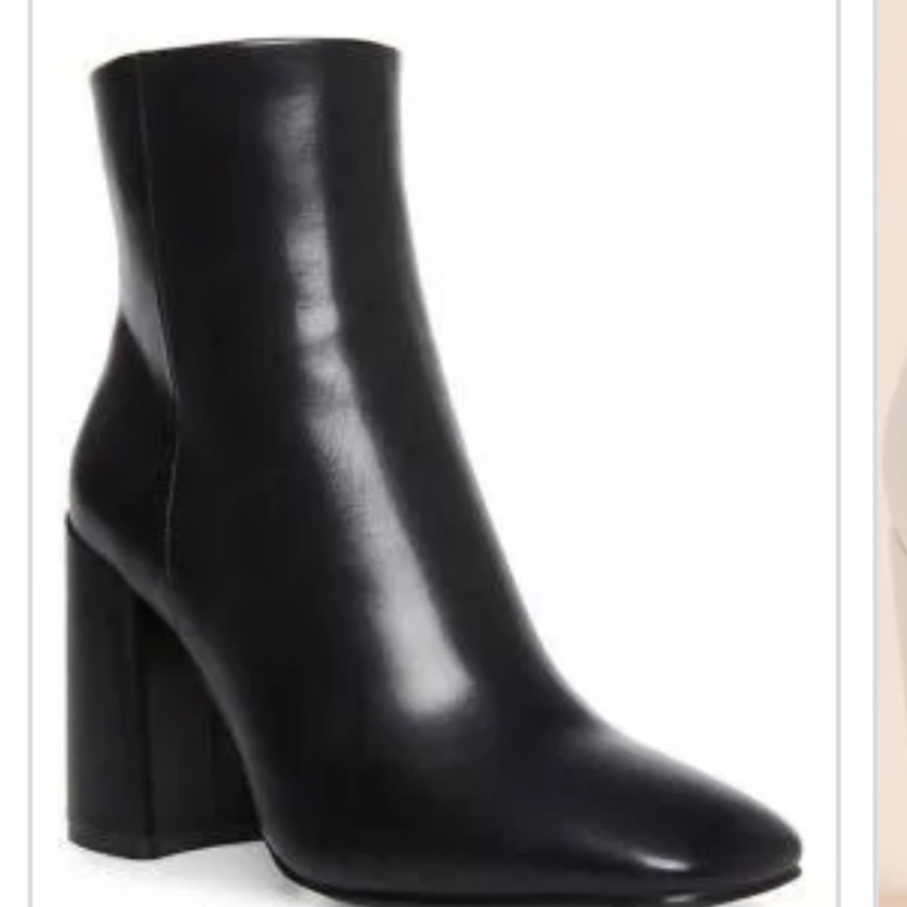 Black leather boots
